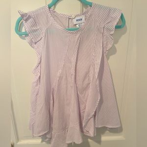 Koch Rafella swing ruffle top - Lavender and white stripe size XS from boutique
